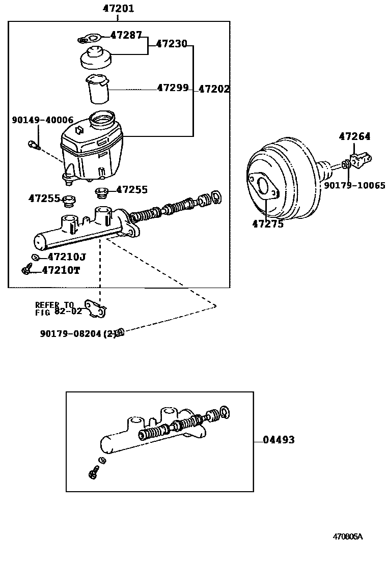 Toyota HILUX 制动总泵 EPC diagram — 470805A