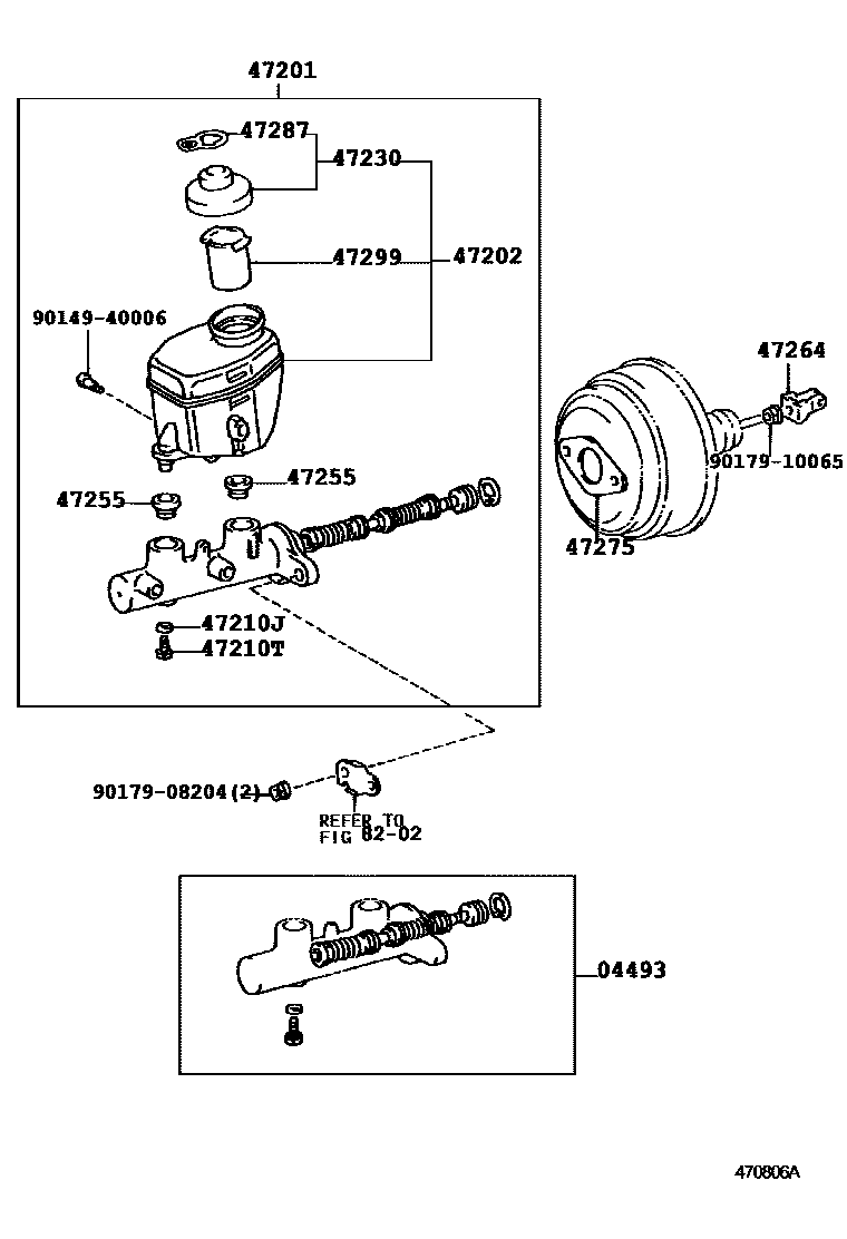 Toyota HILUX 制动总泵 EPC diagram — 470806A