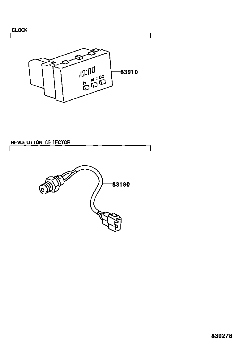 Toyota HILUX 仪表 EPC diagram — 830278