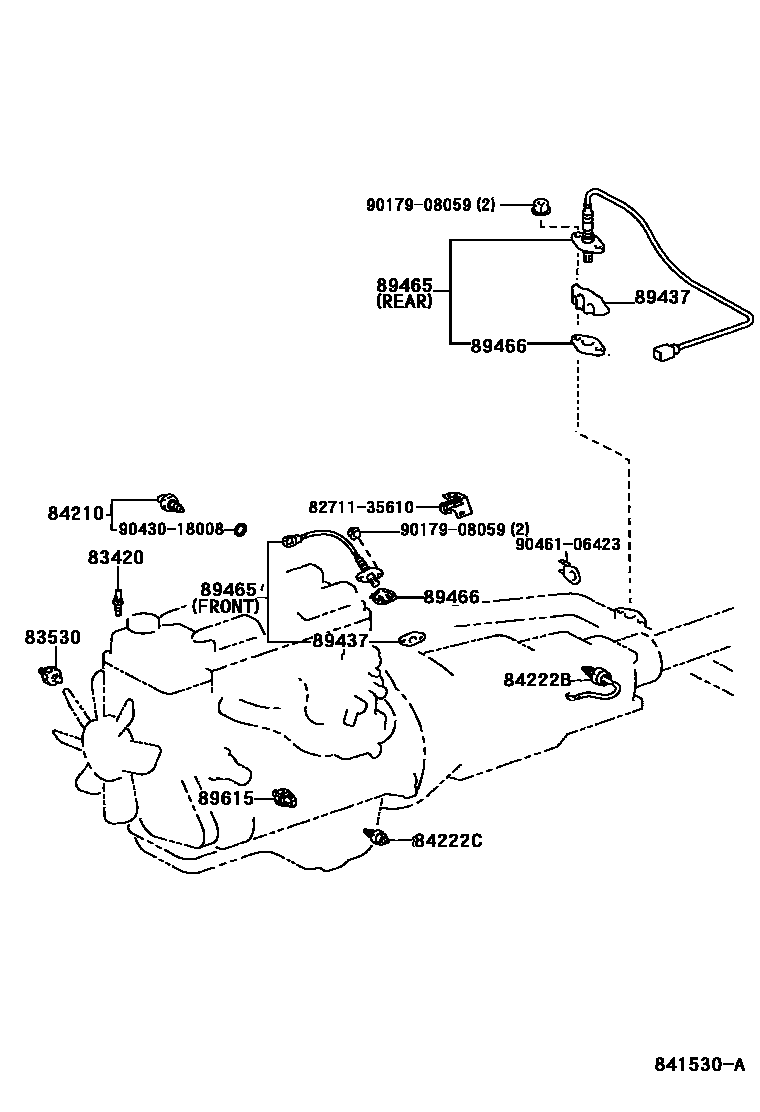 Toyota HILUX 开关和继电器和ECU EPC diagram — 841530A