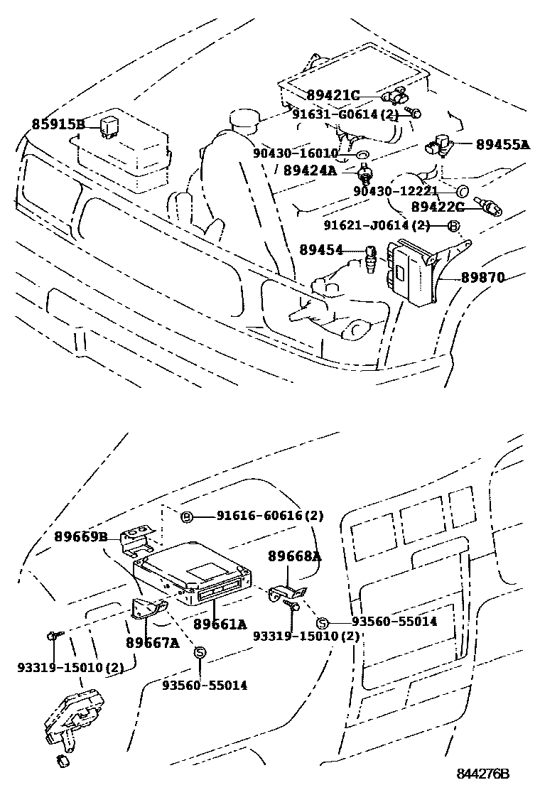 Toyota HILUX 电子控制柴油机(ECD) EPC diagram — 844276B