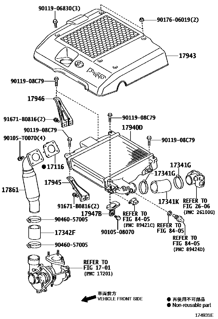 Toyota HILUX Air Cleaner EPC diagram — 174931E
