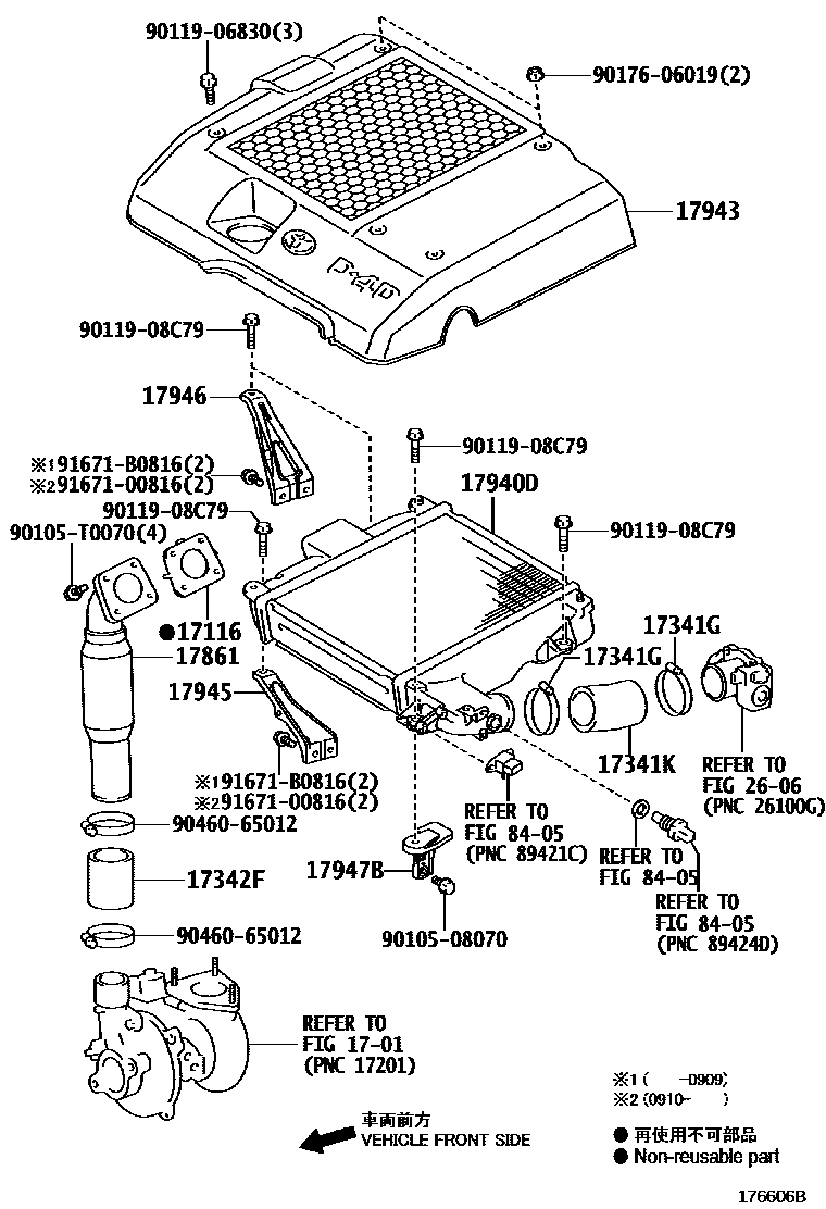 Toyota HILUX Air Cleaner EPC diagram — 176606B