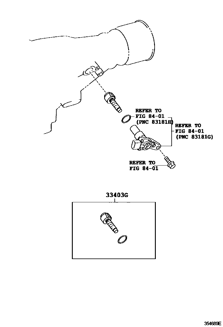 Toyota HILUX 速度表从动齿轮(ATM) EPC diagram — 354689E