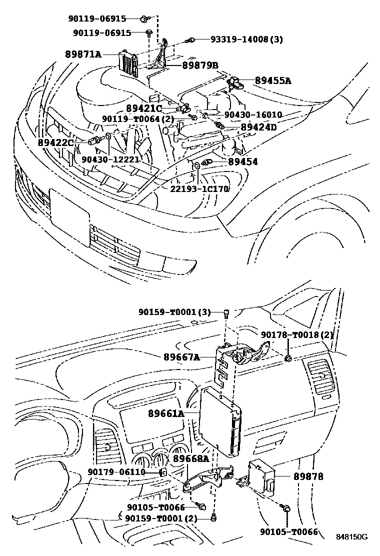 Toyota HILUX 电子控制柴油机(ECD) EPC diagram — 848150G