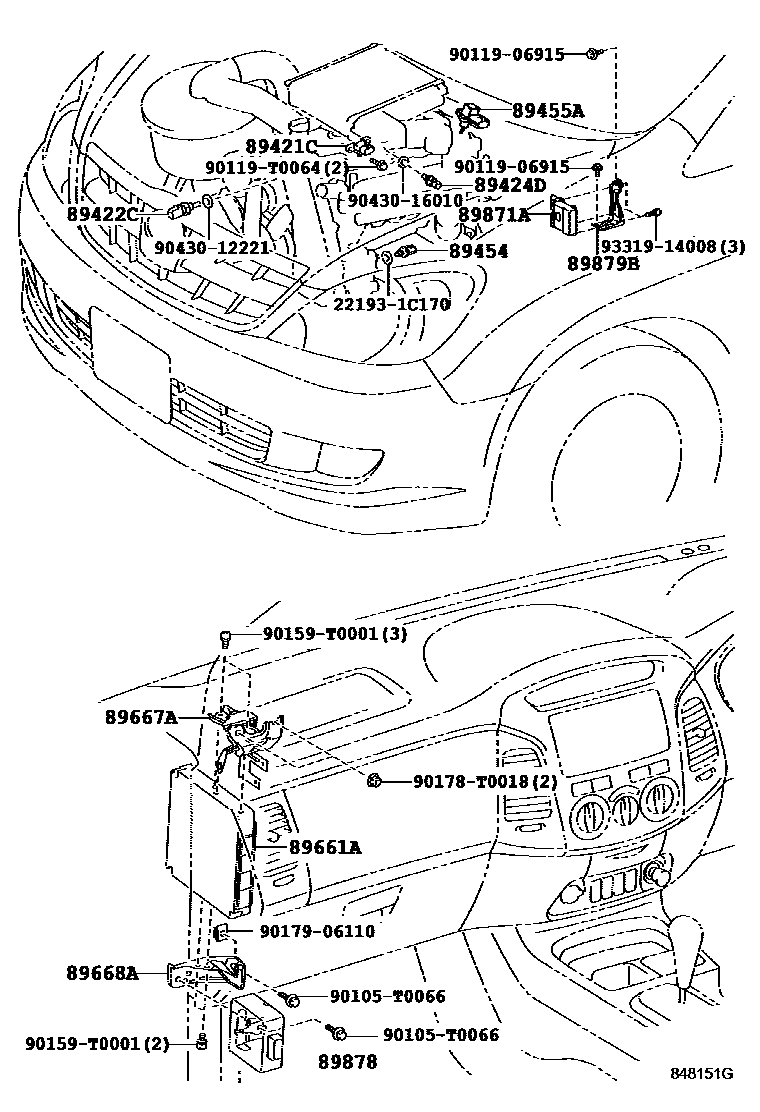 Toyota HILUX 电子控制柴油机(ECD) EPC diagram — 848151G