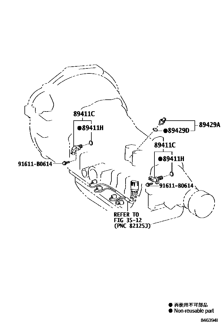 Toyota HILUX 超速档和电子控制变速器 EPC diagram — 846394I
