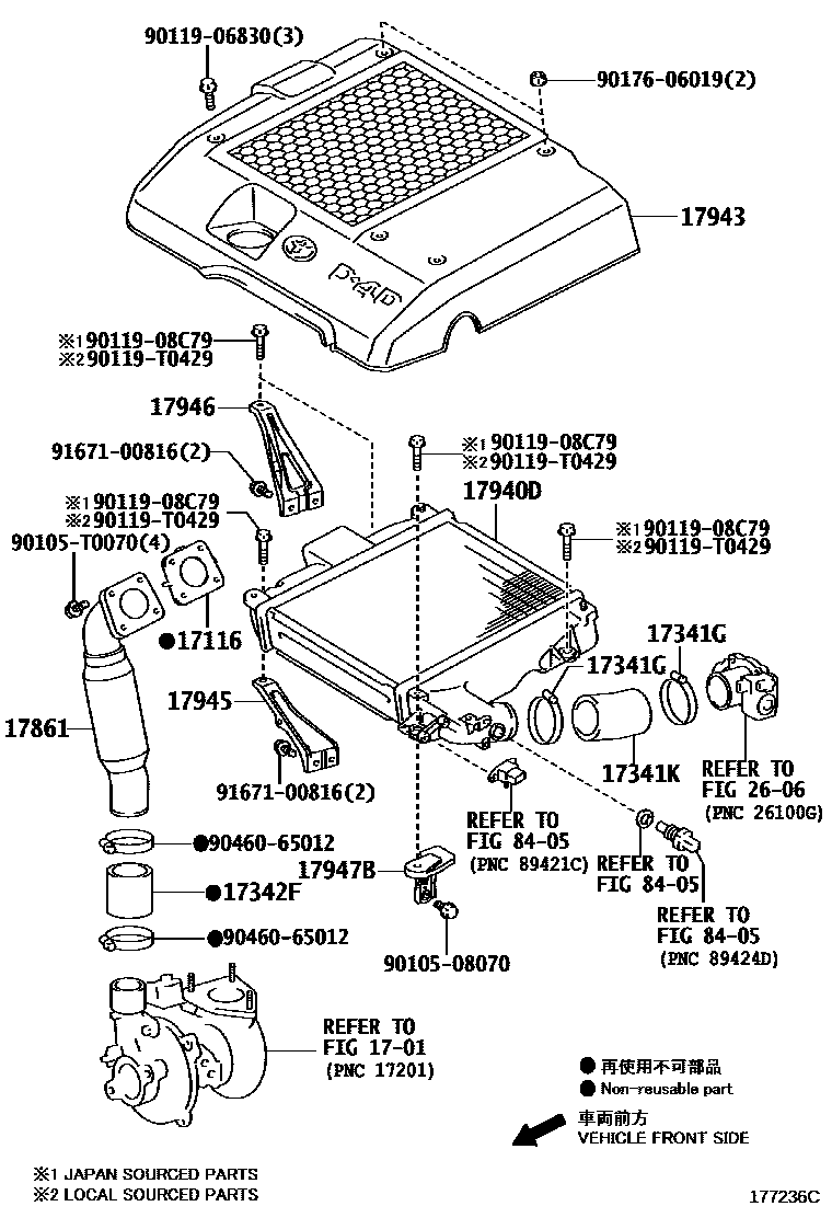 Toyota HILUX Air Cleaner EPC diagram — 177236C