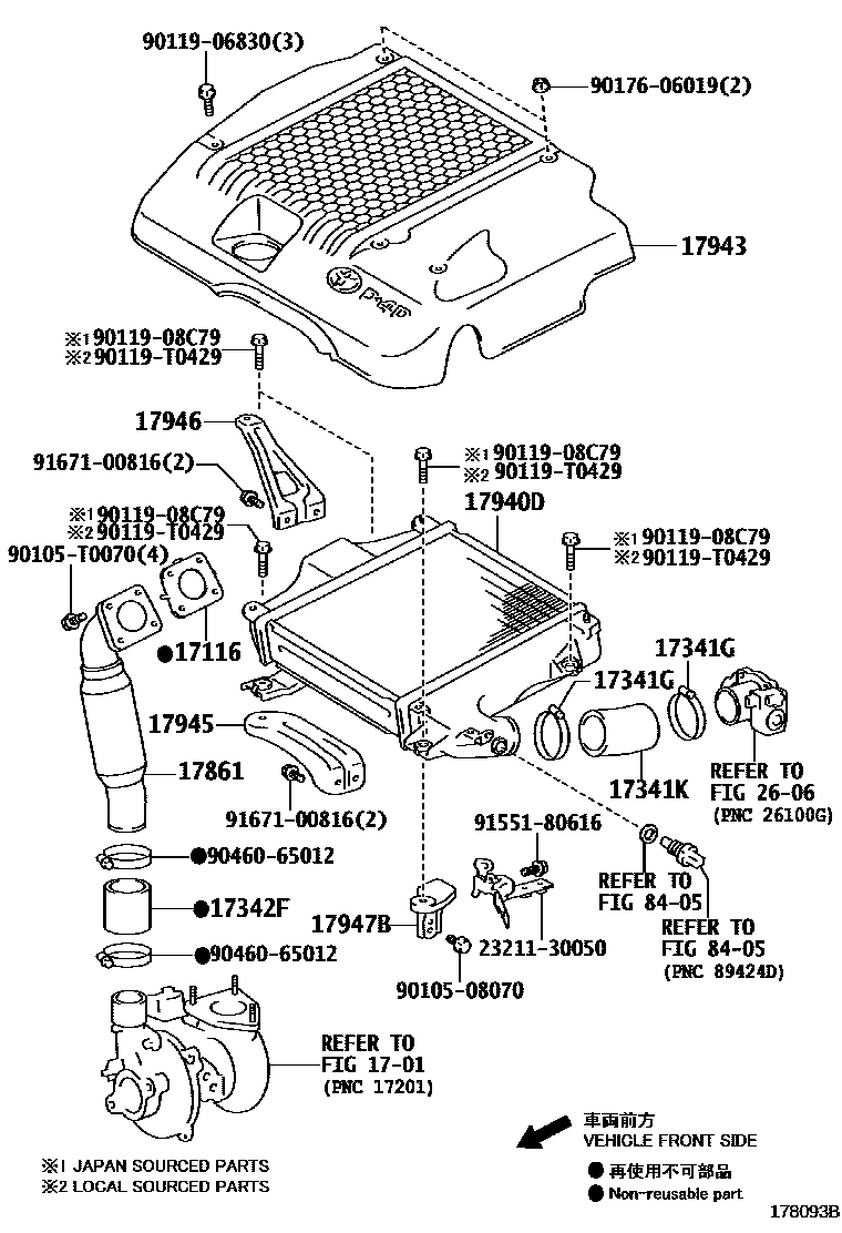 Toyota HILUX Air Cleaner EPC diagram — 178093B