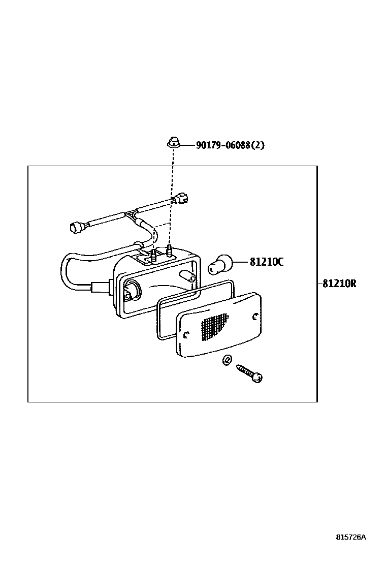 Toyota HILUX 后雾灯 EPC diagram — 815726A