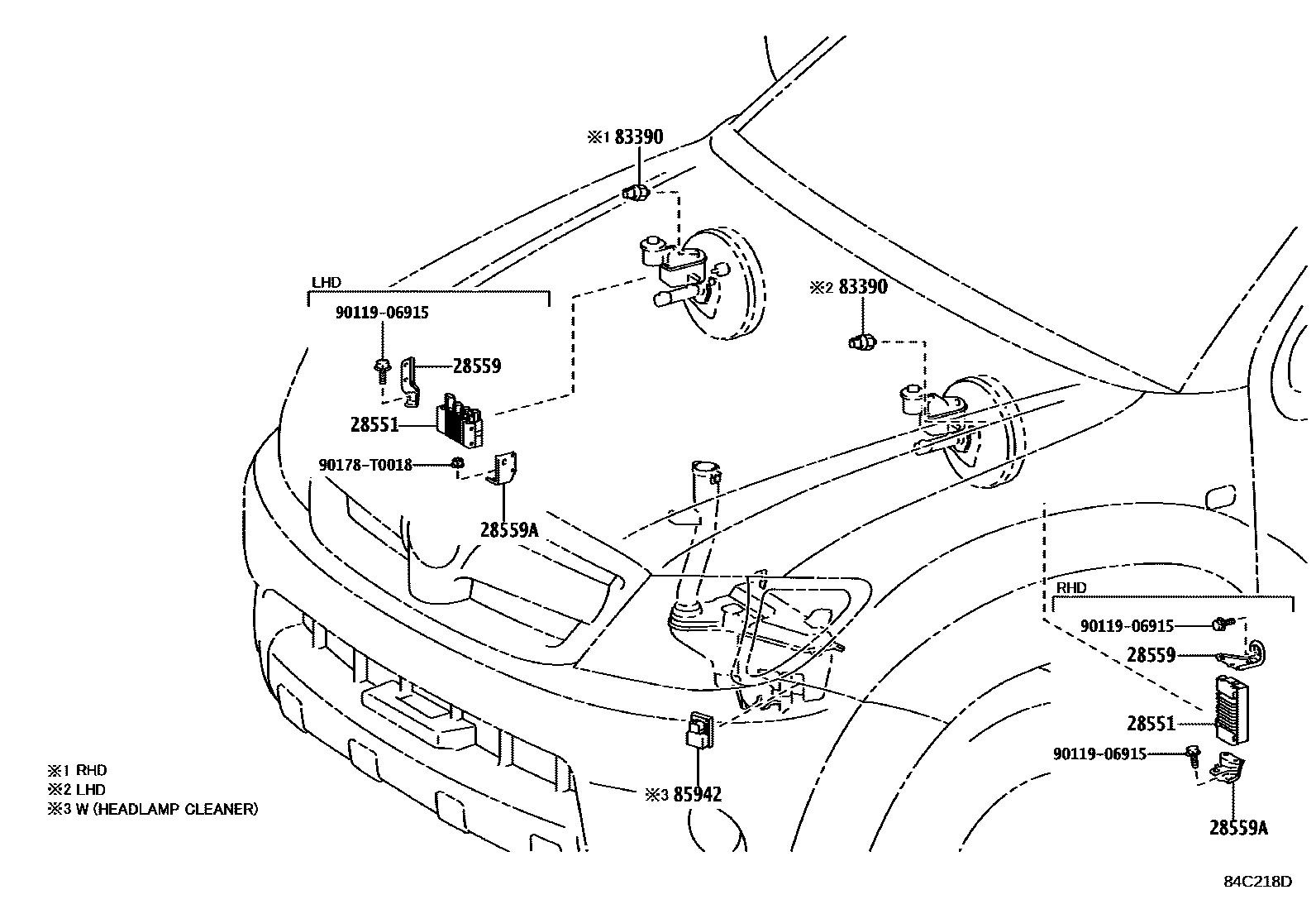 Toyota HILUX 开关和继电器和ECU EPC diagram — 84C218D