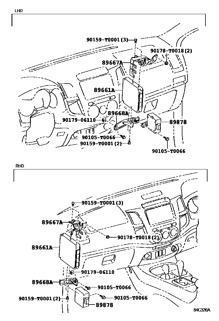 Toyota HILUX 电子控制柴油机(ECD) EPC diagram — 84C326A