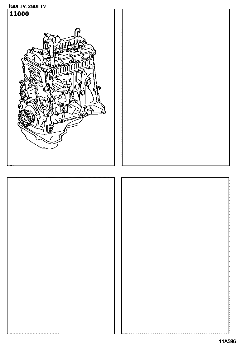 Toyota HILUX Partial Engine Assembly EPC diagram — 11A586