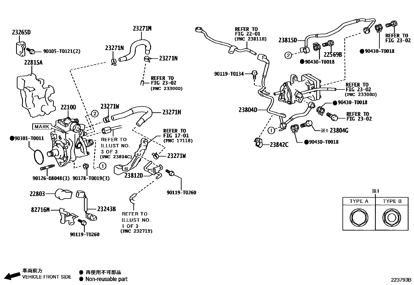 Toyota HILUX 喷油泵总成 EPC diagram — 223793B