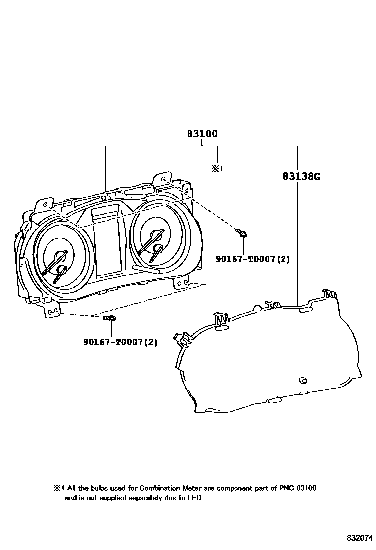 Toyota HILUX 仪表 EPC diagram — 832074