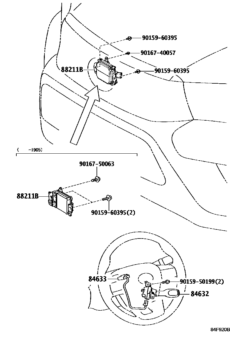 Toyota HILUX 巡航控制(自动行驶) EPC diagram — 84F920B