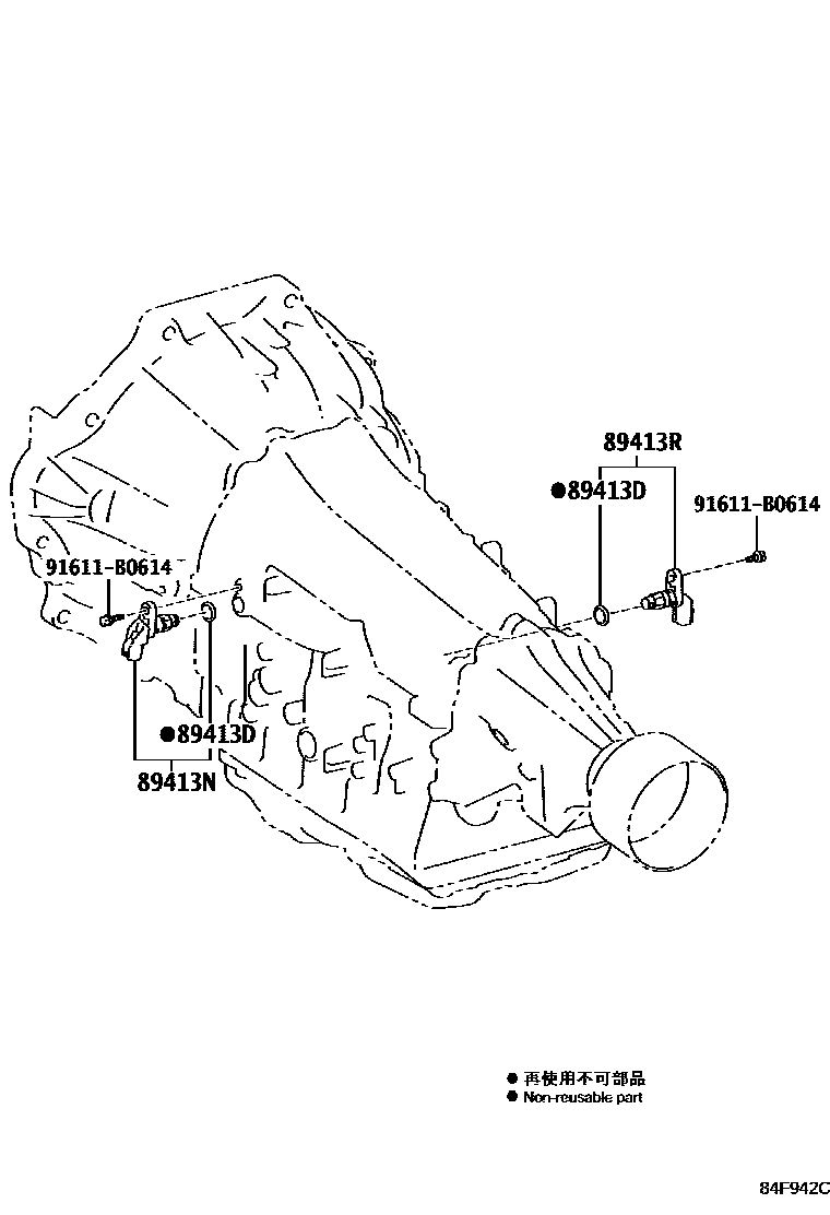Toyota HILUX 超速档和电子控制变速器 EPC diagram — 84F942C