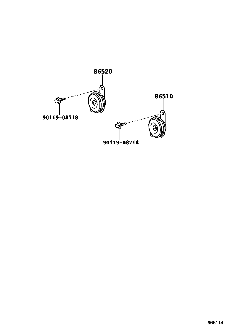 Toyota HILUX 喇叭 EPC diagram — 866114