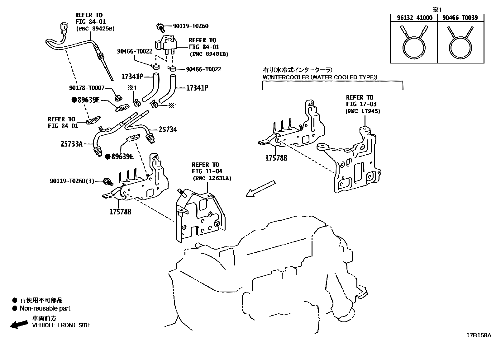 Toyota HILUX vacuum tube EPC diagram — 17B158A