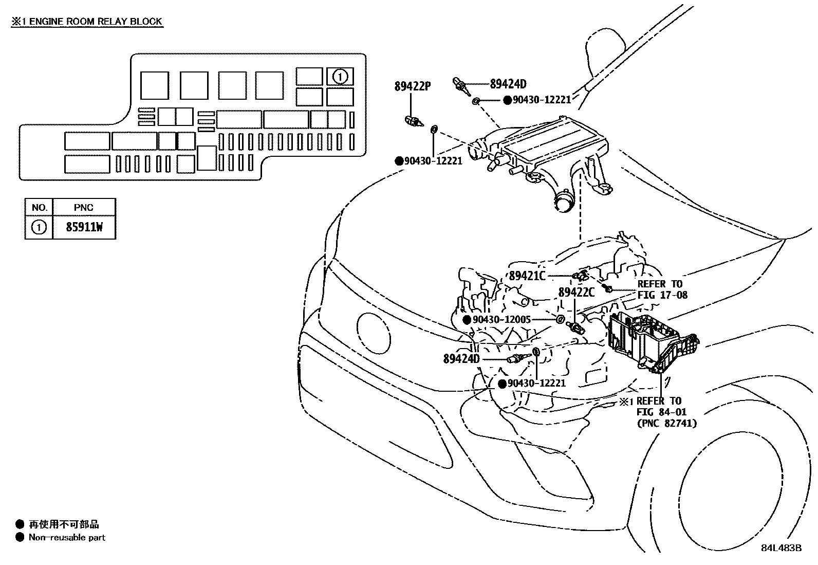 Toyota HILUX 电子控制柴油机(ECD) EPC diagram — 84L483B