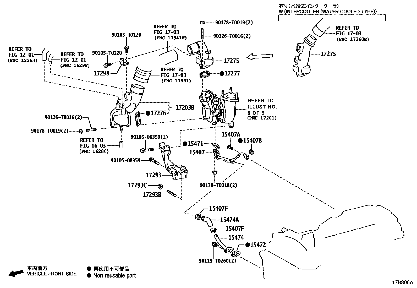 Toyota HILUX Manifold EPC diagram — 17B806A