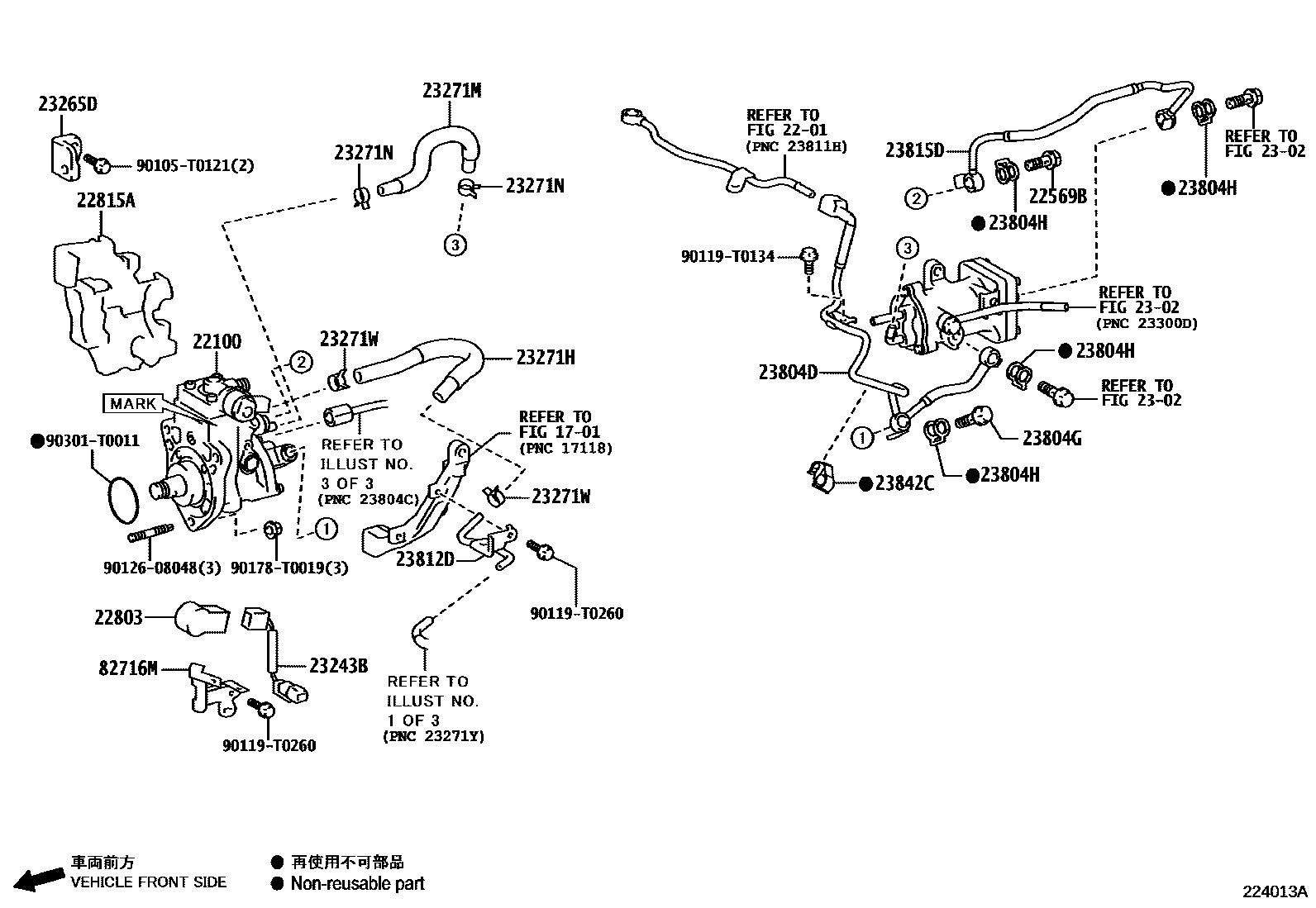 Toyota HILUX 喷油泵总成 EPC diagram — 224013A