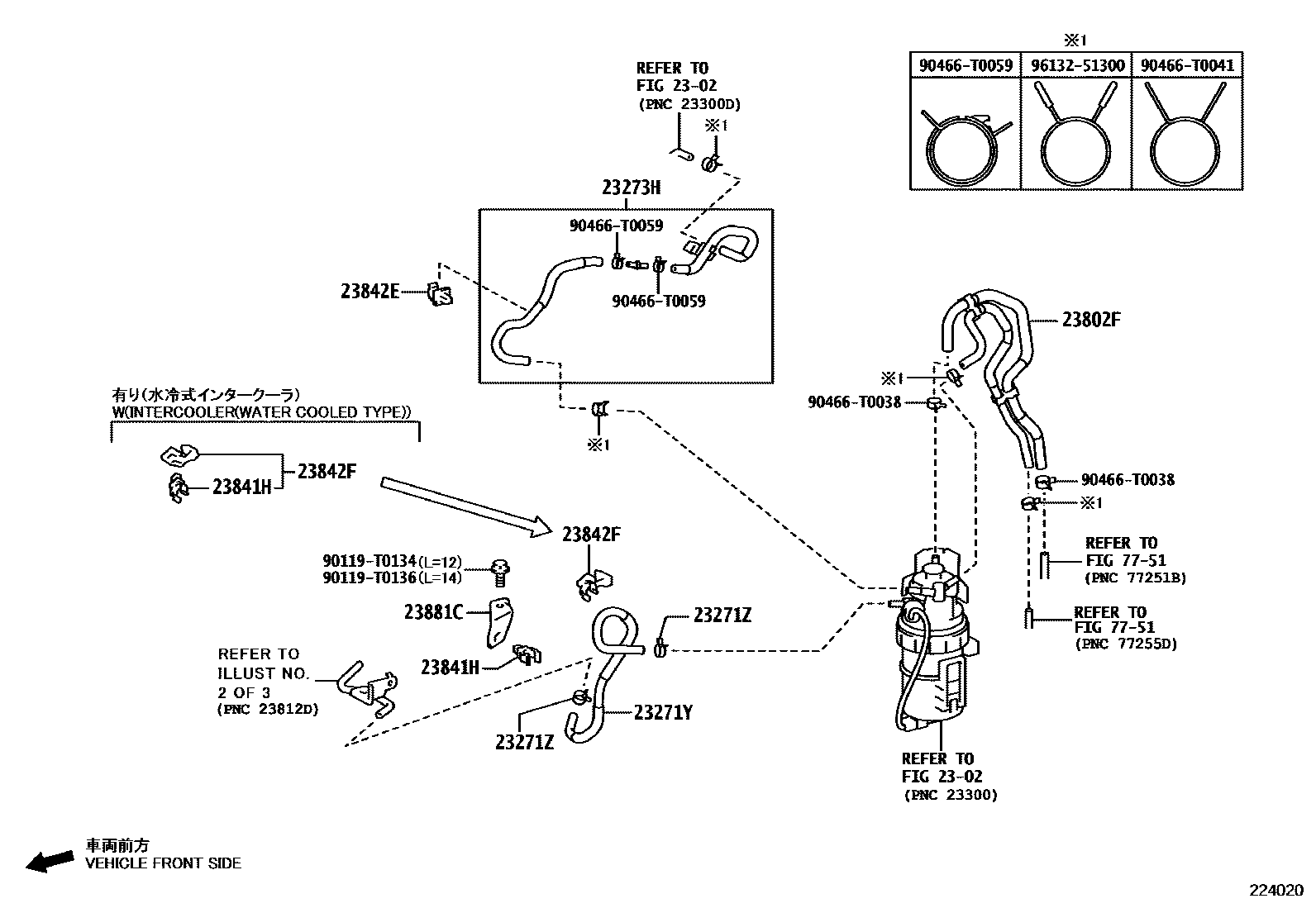 Toyota HILUX 喷油泵总成 EPC diagram — 224020