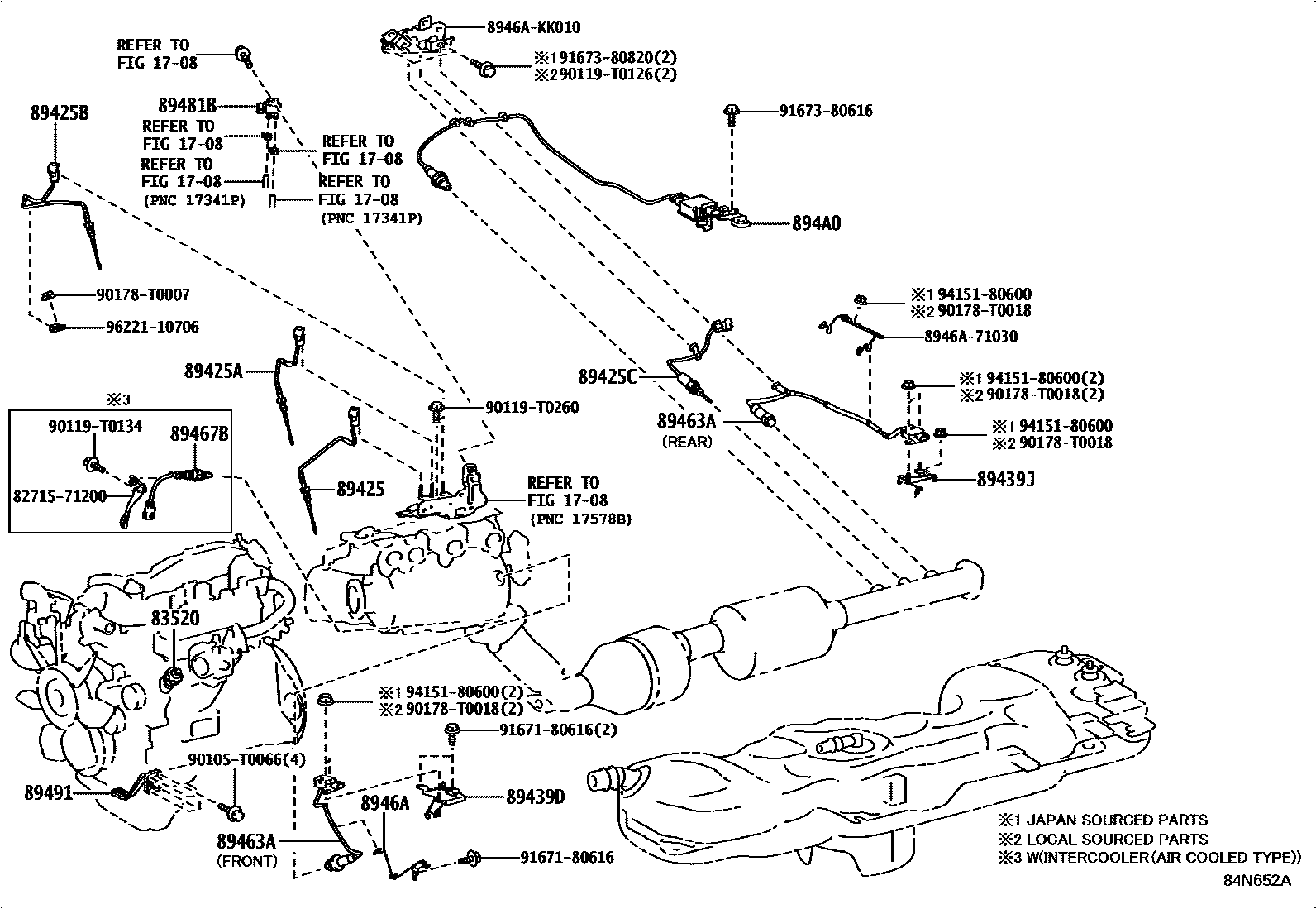 Toyota HILUX 开关和继电器和ECU EPC diagram — 84N652A
