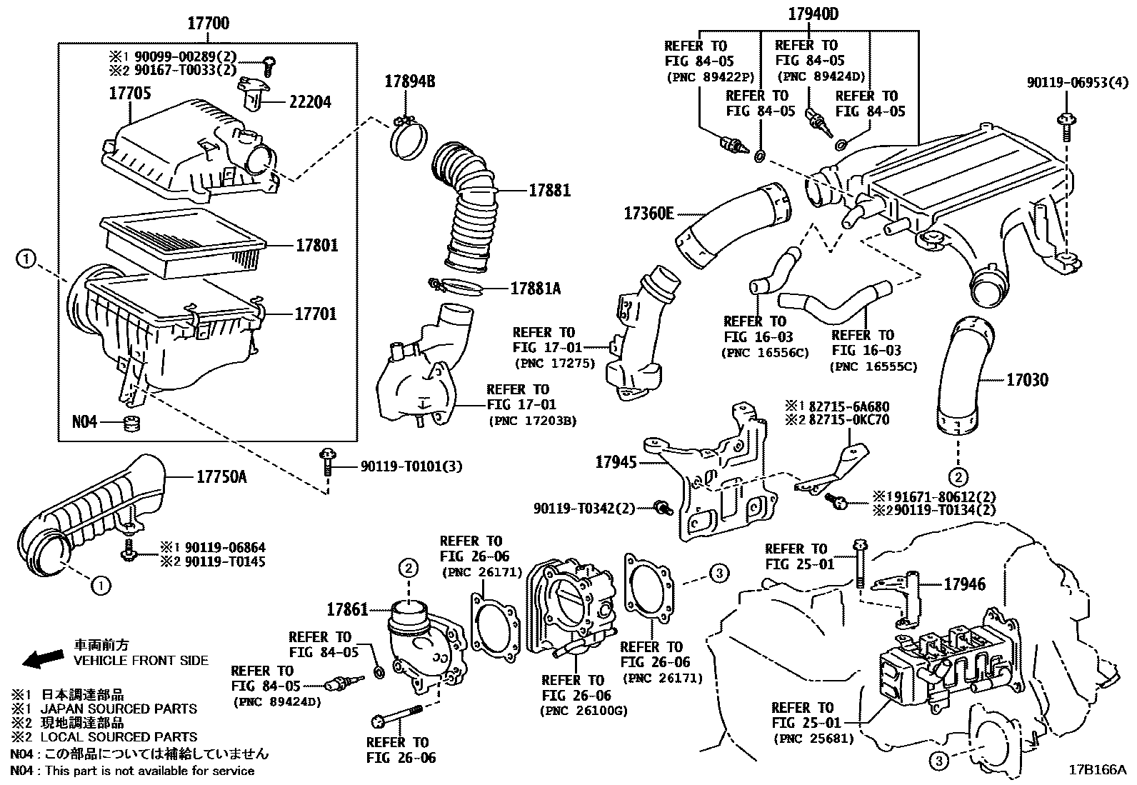 Toyota HILUX Air Cleaner EPC diagram — 17C334B