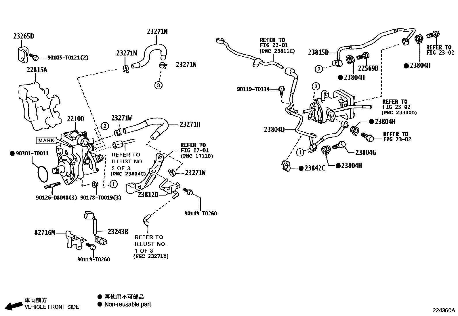 Toyota HILUX 喷油泵总成 EPC diagram — 224360A