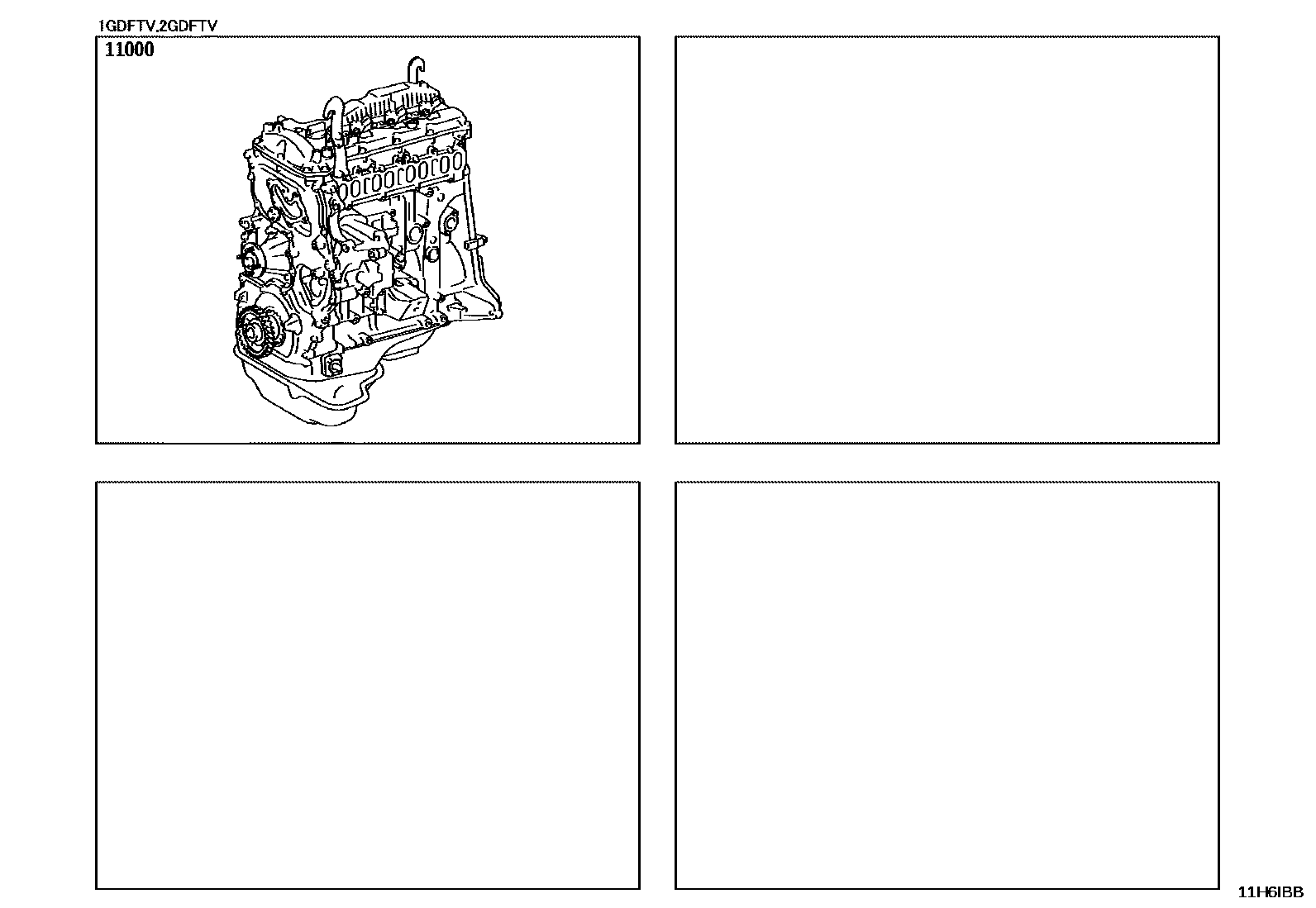 Toyota HILUX Partial Engine Assembly EPC diagram — 11H6IBB