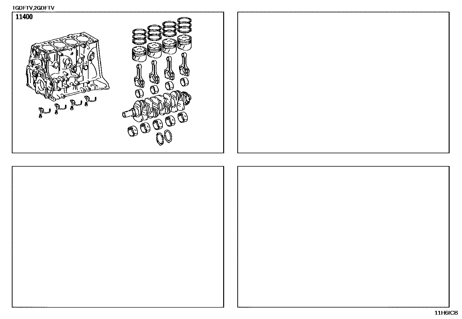 Toyota HILUX Short Block Assembly EPC diagram — 11H6ICB