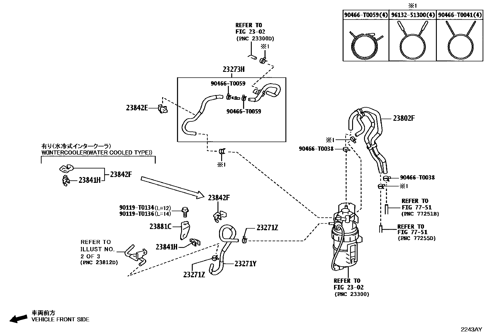Toyota HILUX 喷油泵总成 EPC diagram — 2243AY