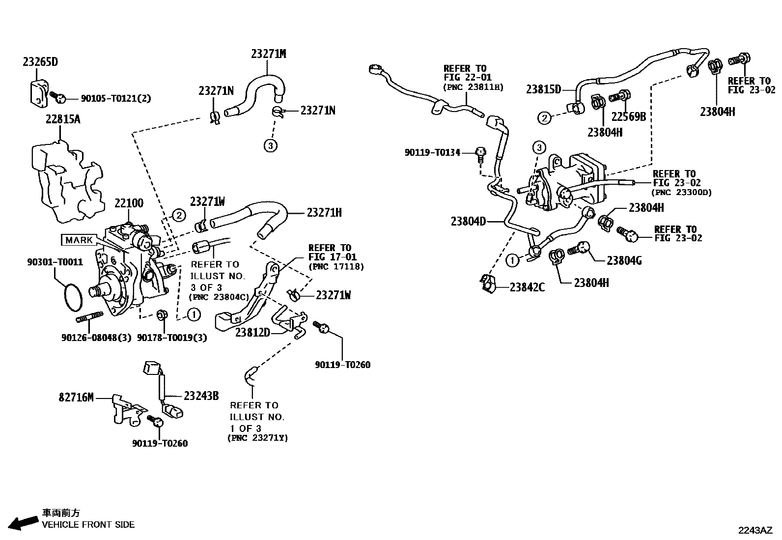 Toyota HILUX 喷油泵总成 EPC diagram — 2243AZ