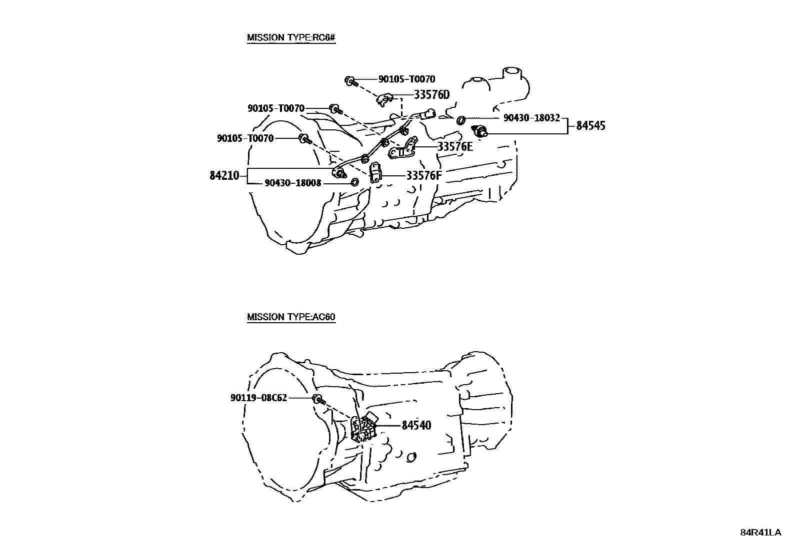 Toyota HILUX 开关和继电器和ECU EPC diagram — 84R41LA