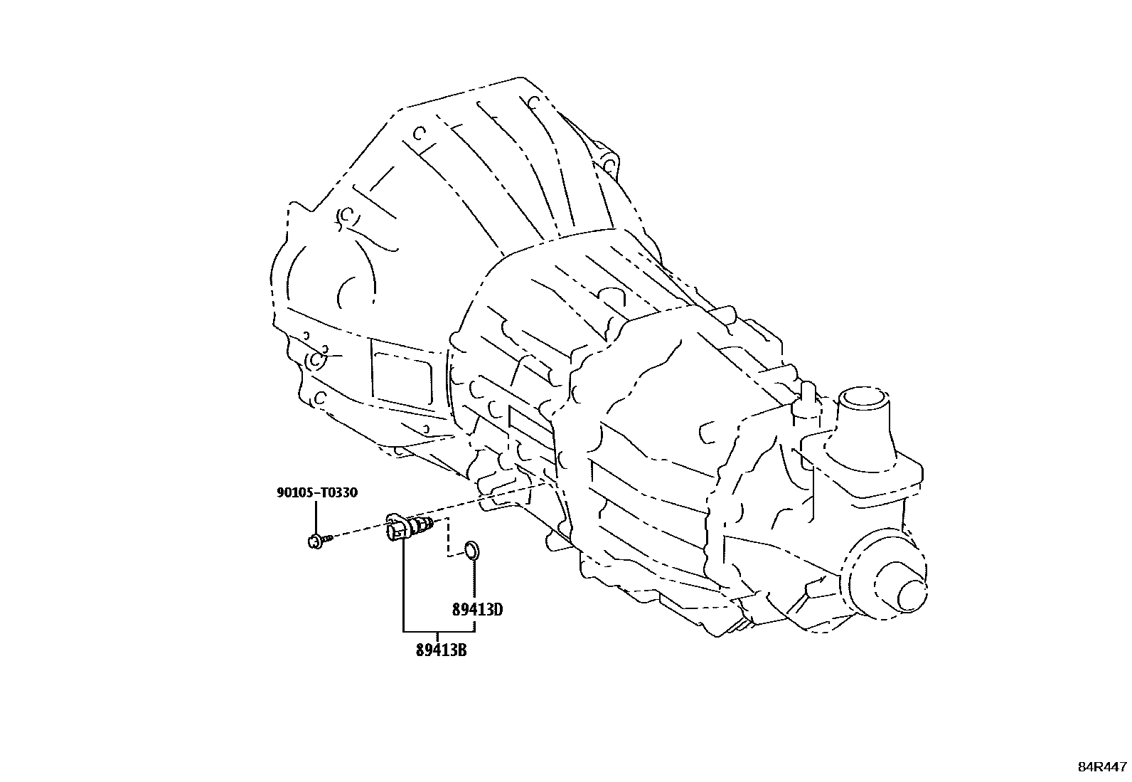 Toyota HILUX 超速档和电子控制变速器 EPC diagram — 84R447