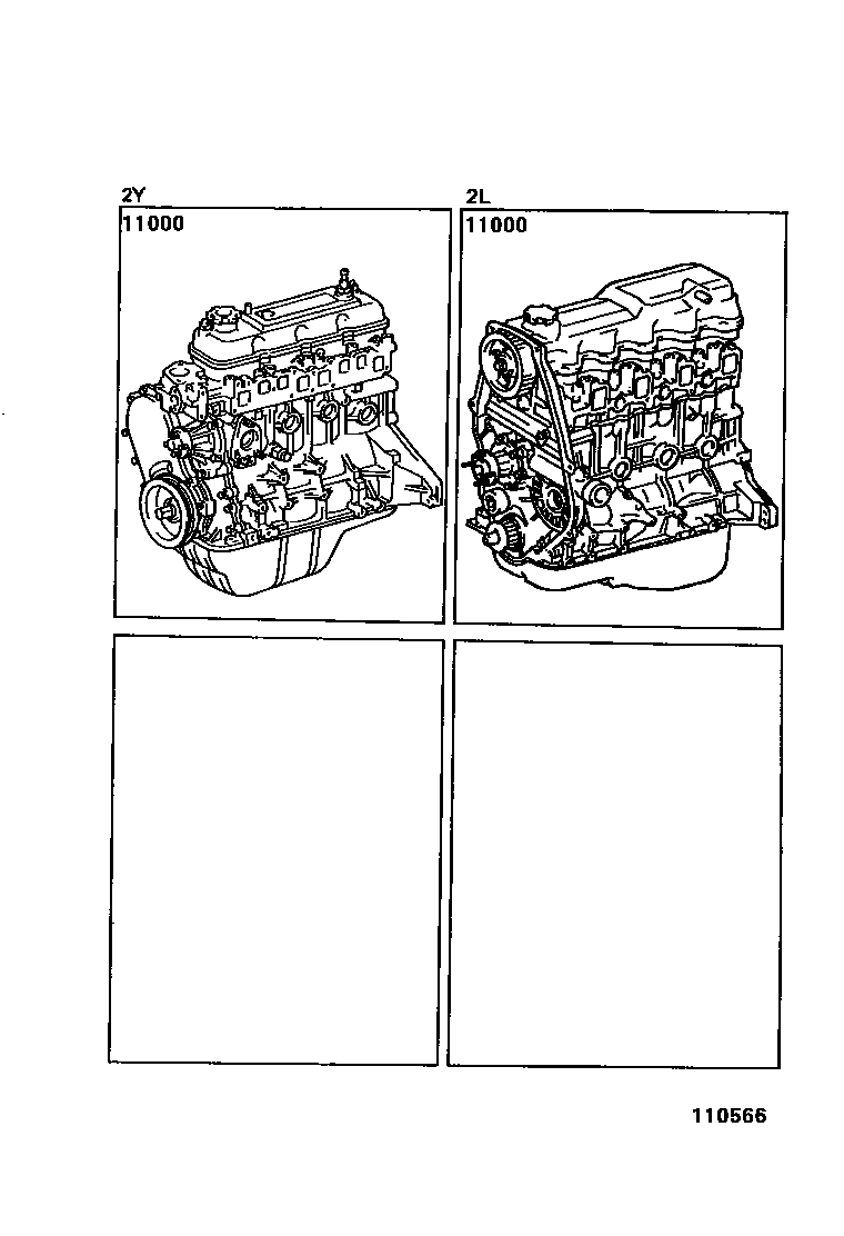Toyota HILUX Partial Engine Assembly EPC diagram — 110566