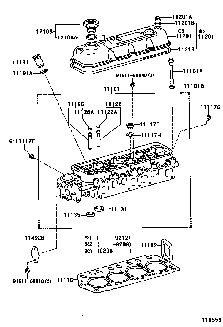 Toyota HILUX Cylinder Head EPC diagram — 110559