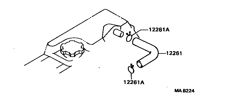 Toyota HILUX Ventilation Hose EPC diagram — MAB224