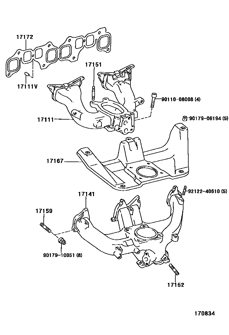 Toyota HILUX Manifold EPC diagram — 170834
