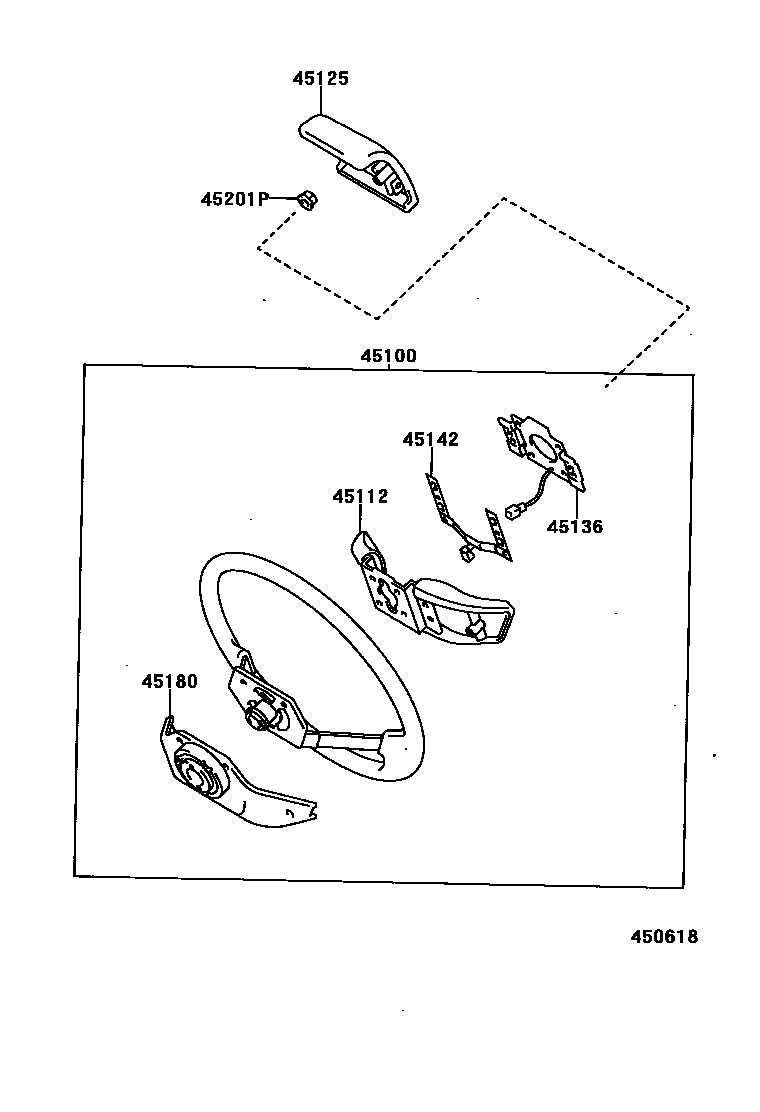 Toyota HILUX Steering Wheel EPC diagram — 450618