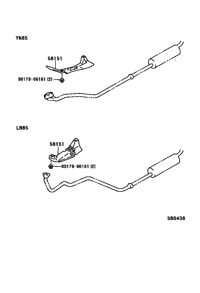 Toyota HILUX 地板隔热垫 EPC diagram — 580438