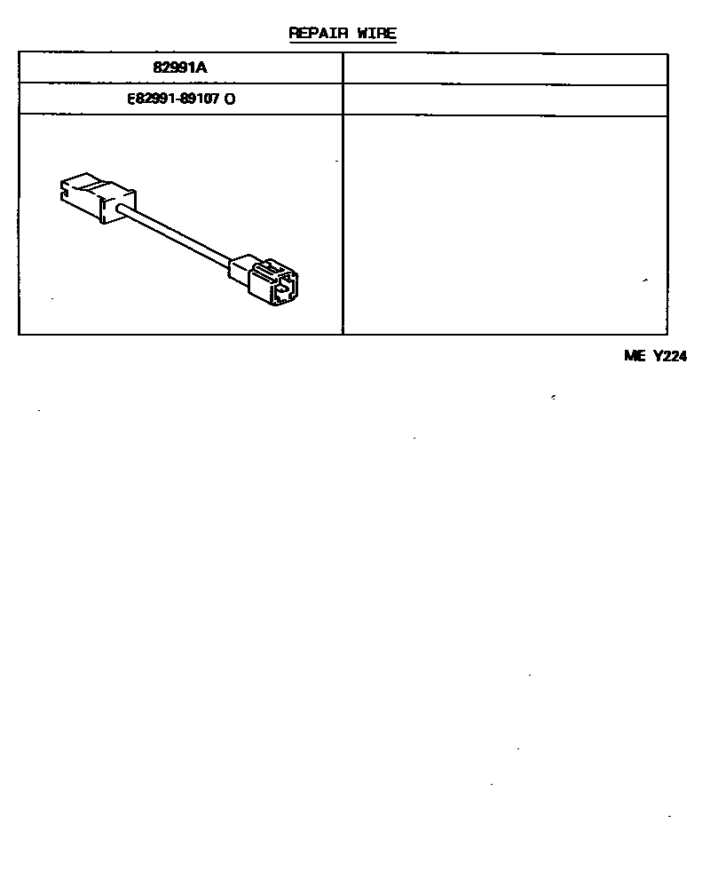 Toyota HILUX 线束和卡夹 EPC diagram — MEY224