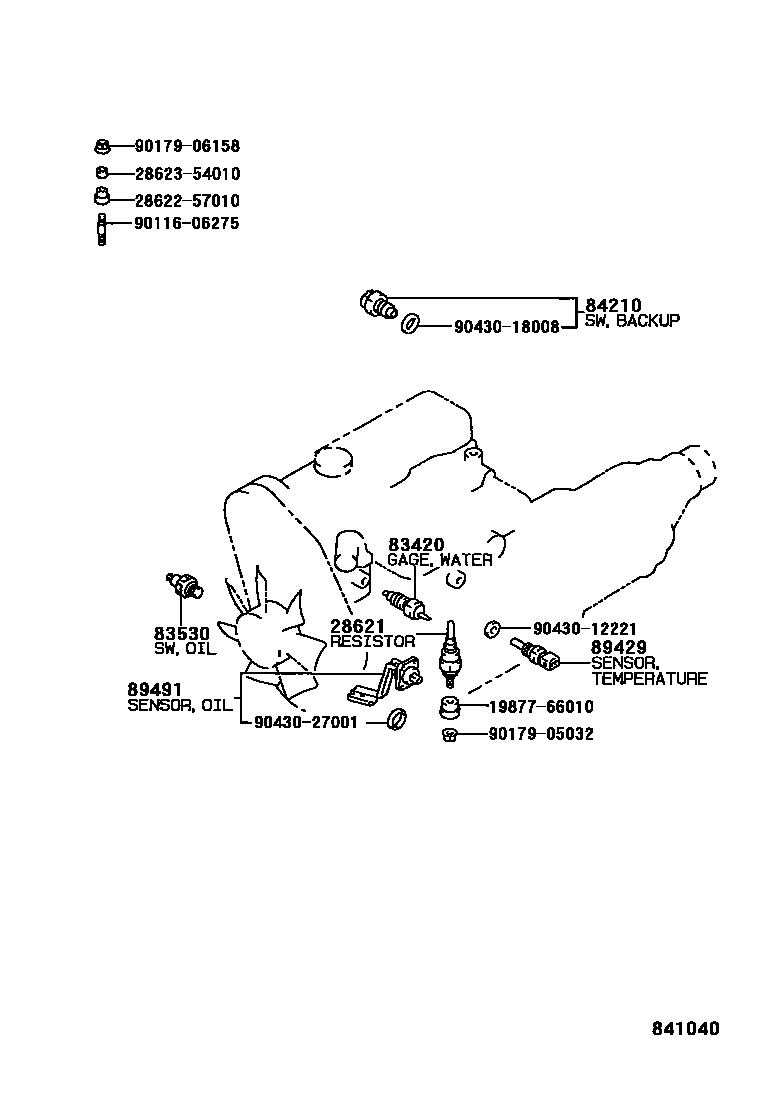 Toyota HILUX 开关和继电器和ECU EPC diagram — 841040