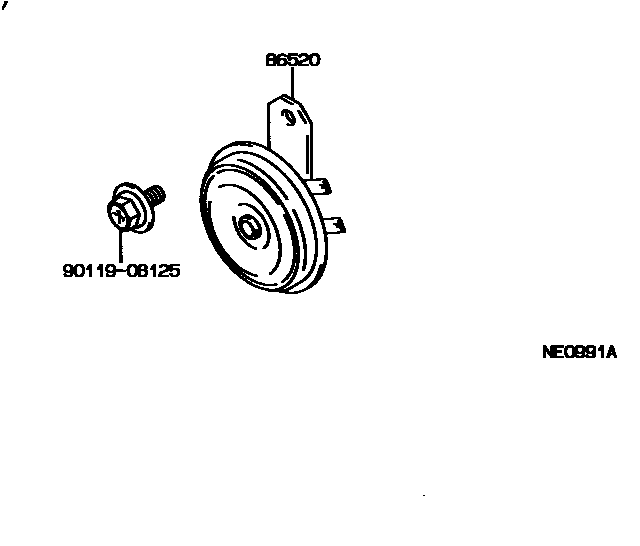 Toyota HILUX 喇叭 EPC diagram — NE0991A