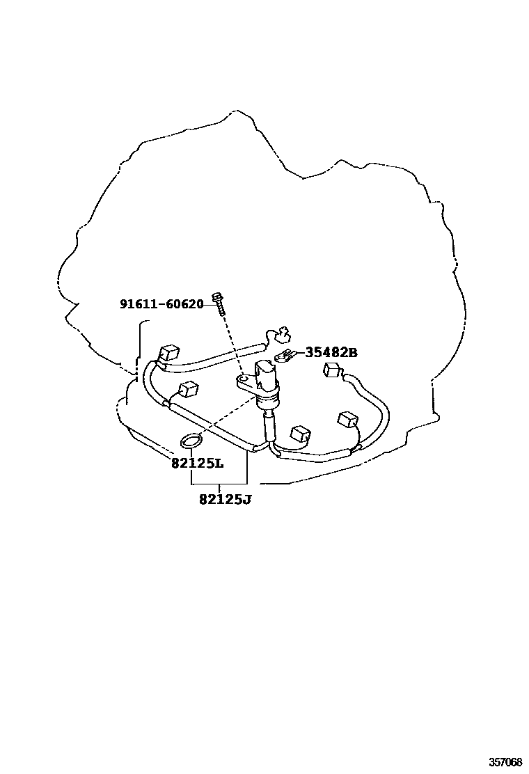 Toyota YARIS 阀体和滤油网(ATM) EPC diagram — 357068