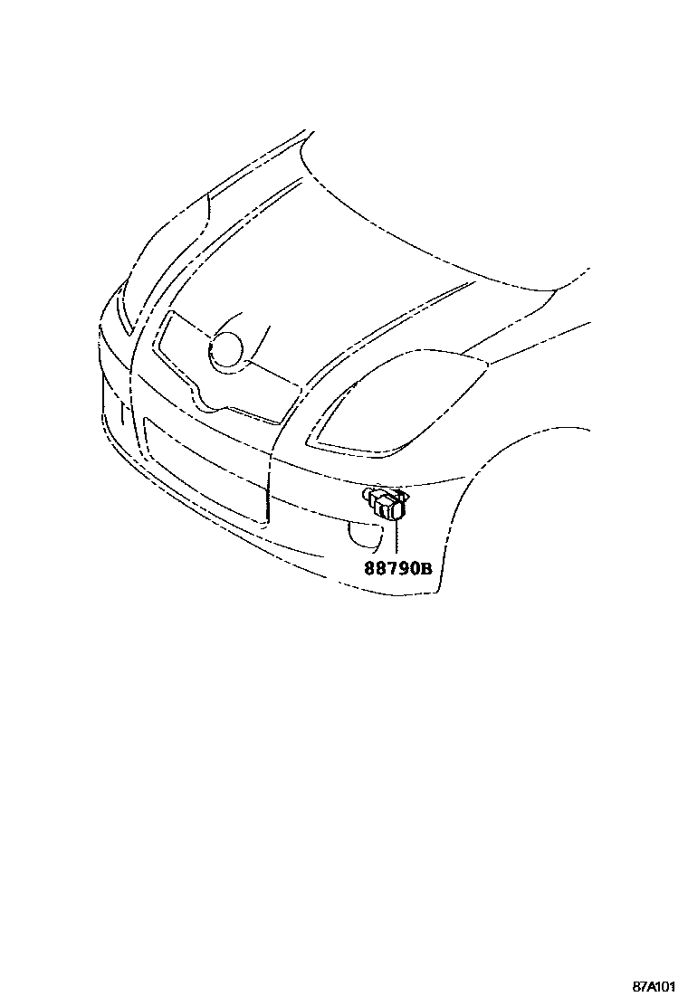 Toyota YARIS 暖风和空调系统 - 控制器和风管 EPC diagram — 87A101