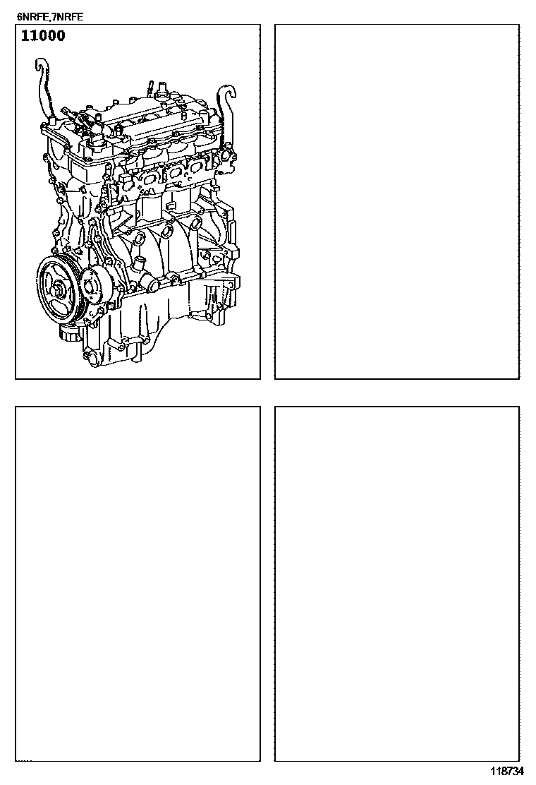 Toyota YARIS Partial Engine Assembly EPC diagram — 118734