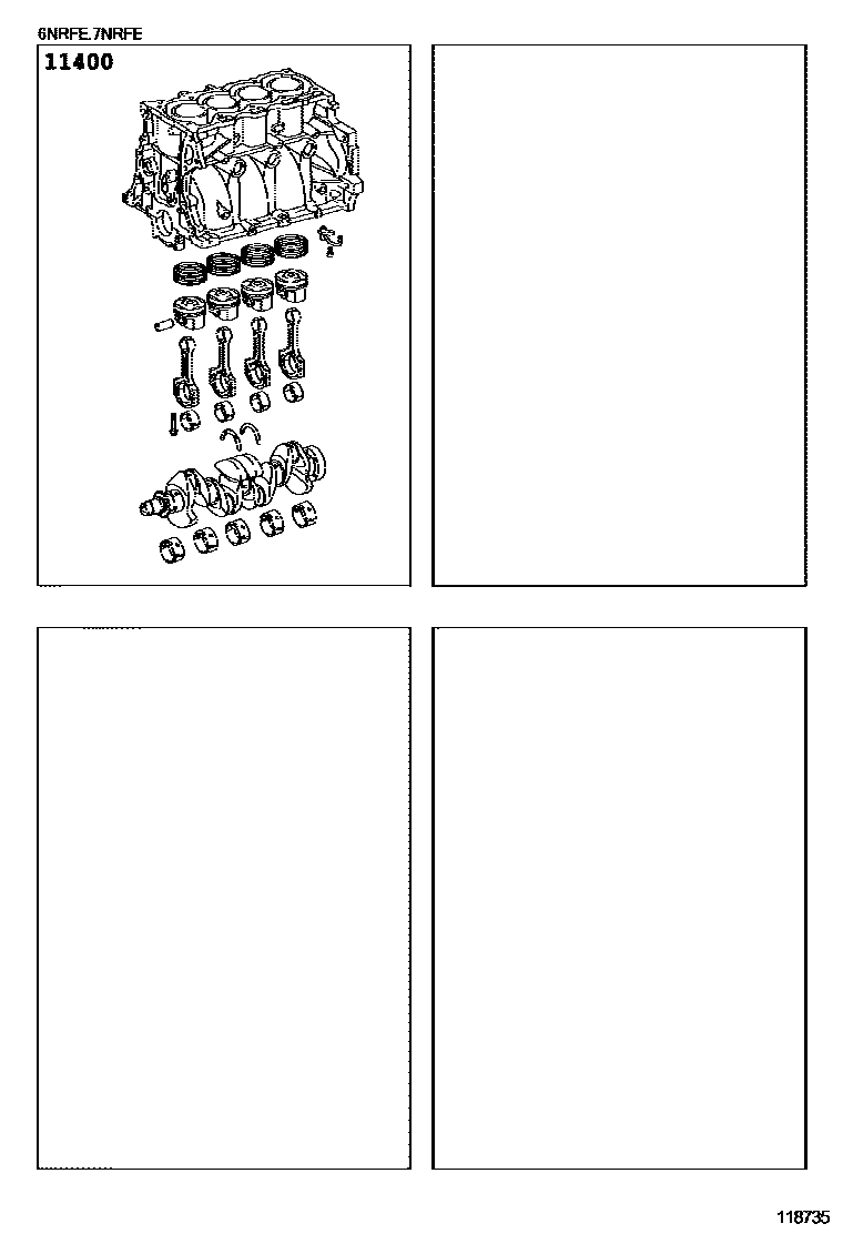 Toyota YARIS Short Block Assembly EPC diagram — 118735