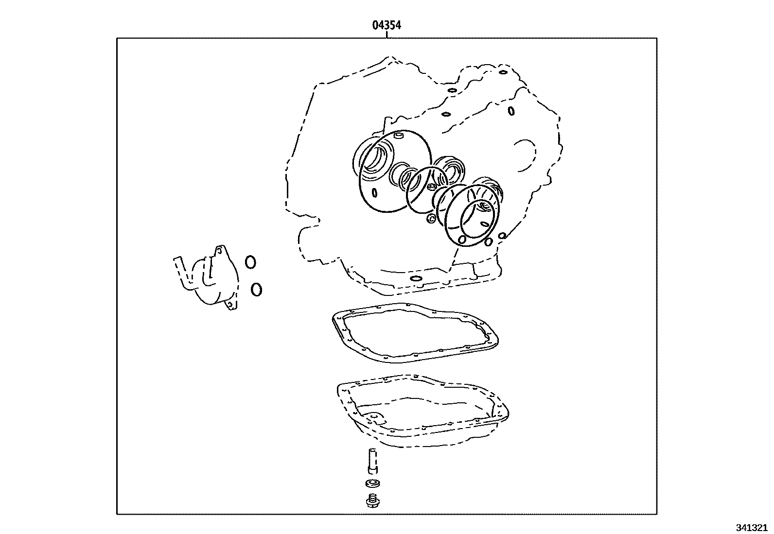 Toyota YARIS 传动桥总成(CVT) EPC diagram — 341321